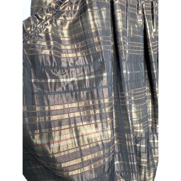 Michael Michael Kors Black Bubble Hem Plaid Skirt Dress hoilday formal Size 12 - Picture 11 of 12